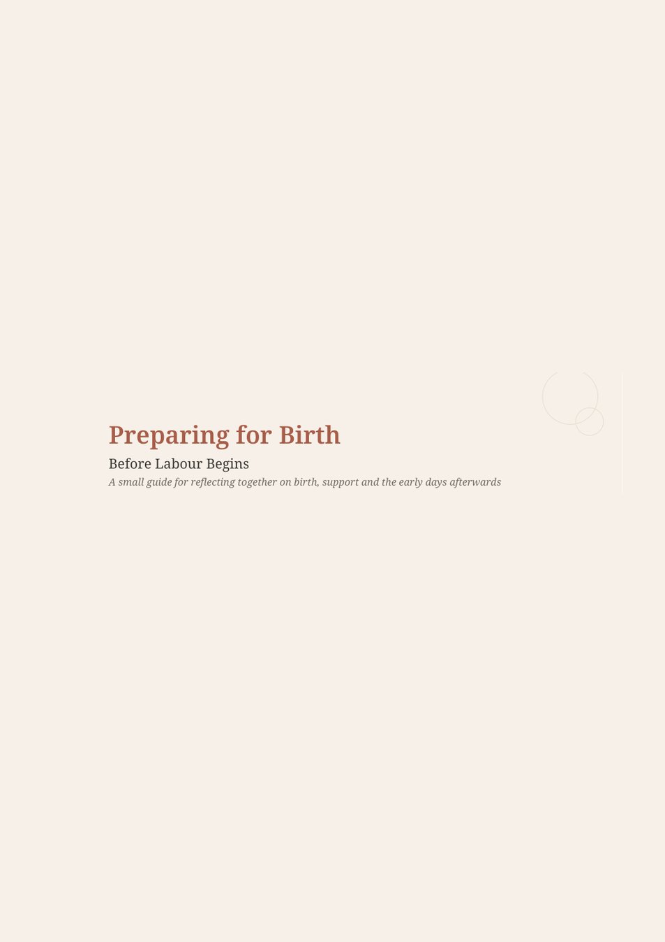 Preparing for Birth